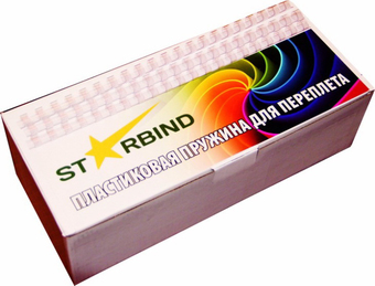 Пластиковая пружина для переплета Starbind A4 12 мм 100 шт (прозрачный)