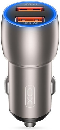 Автомобильное зарядное XO CC52 36W (серый)