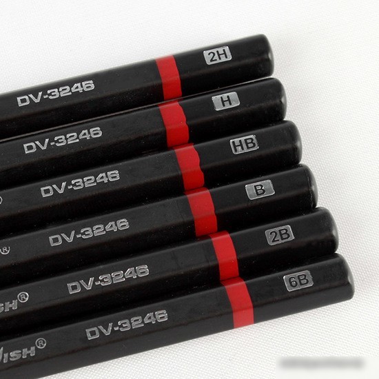 Набор простых карандашей Darvish DV-3246-6 (6 цв.)
