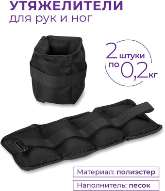 Комплект утяжелителей Indigo Классика SM-148 (2x0.5 кг, черный)