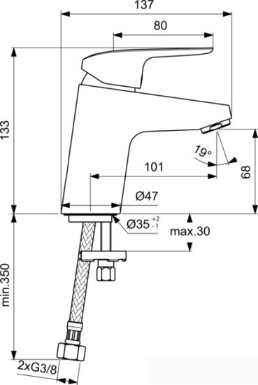Смеситель Ideal Standard Ceraflex B1710AA