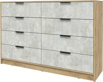 Комод Интерлиния Концепт КТ-К157 (бетон лайт/дуб золотой)