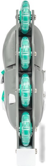 Роликовые коньки Ricos Kudo PW-128 L (р. 39-42, бирюзовый/серый)
