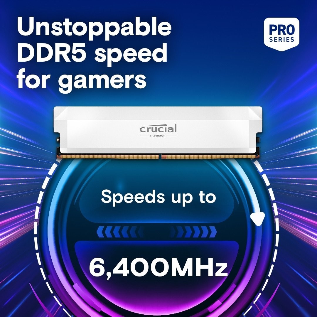Оперативная память Crucial Pro Overclocking Edition 2x32ГБ DDR5 6400 МГц CP2K32G64C40U5W