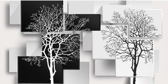 Фотообои Citydecor Дерево 3D Инь-Янь 300x150