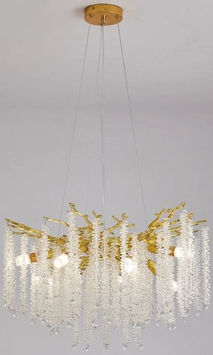 Подвесная люстра Estares Roxana 65 E14х8 R-600x1200-GOLD/CRYSTAL-220-IP20