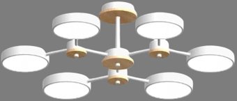 Люстра средней высоты LED4U L3216-730 WH