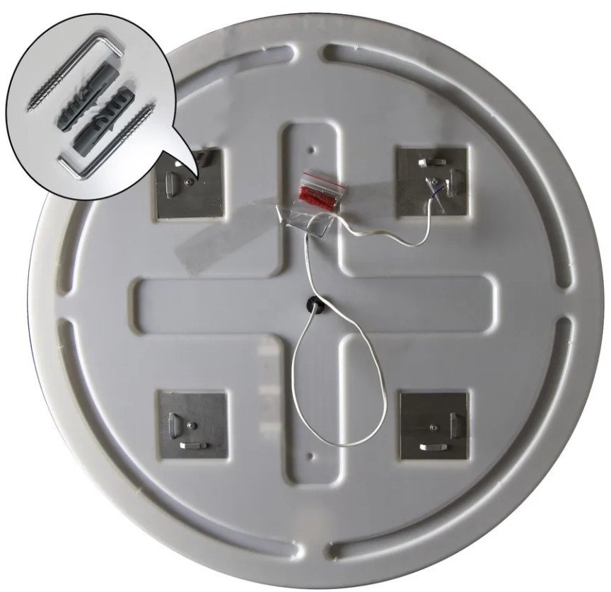 Пекам Зеркало Ring 90x90 Ring-90x90B (с подсветкой и бесконтактным сенсором)
