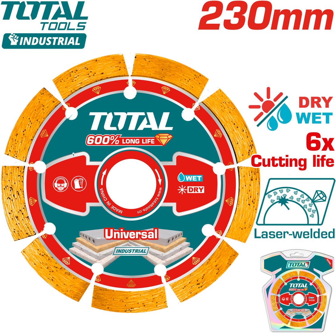 Отрезной диск алмазный Total TAC2172301 Отрезной диск алмазный Total TAC2172301