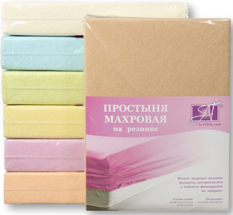 Постельное белье Альвитек Махровая на резинке 140x200x20 ПМР-БЕ-140 (бежевый)