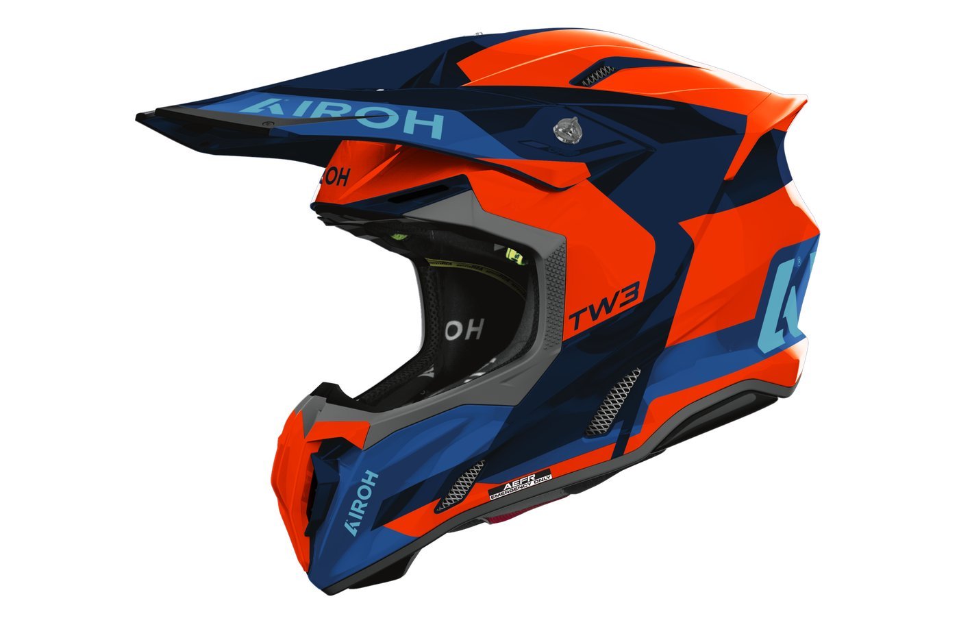 Мотошлем Airoh Twist 3 Fancy TW3F18-XL (XL, оранжевый/синий глянец)