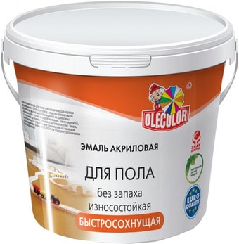 Эмаль Olecolor Акриловая для пола 1 кг (желто-коричневый)