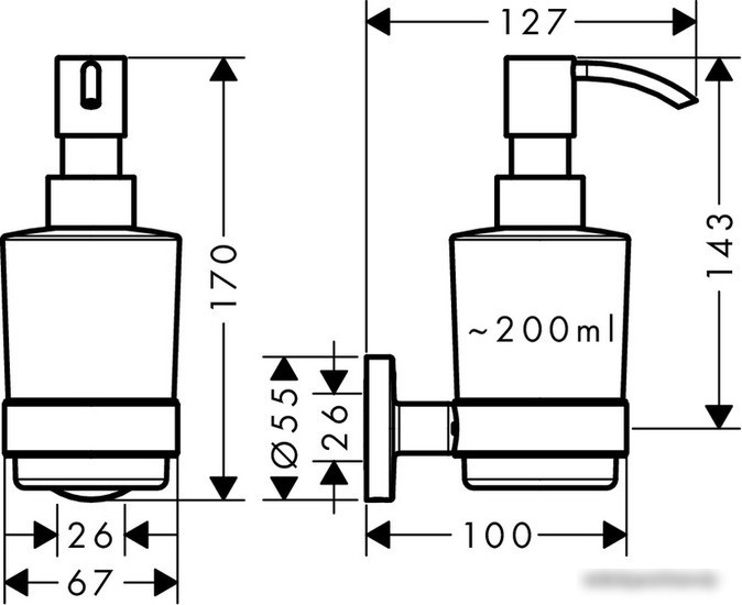 Дозатор для жидкого мыла Hansgrohe Logis Universal 41714000