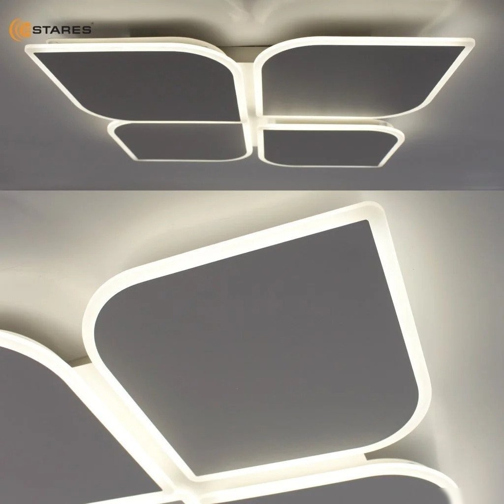 Припотолочная люстра Estares Aero 70W 4F-ON/OFF-455x455x57-WHITE/WHITE-220-IP20
