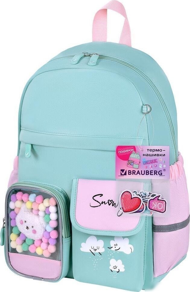 Городской рюкзак BRAUBERG Pastel Funny clouds 271421