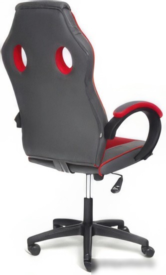 Кресло TetChair Racer Gt (кожзам/ткань, металлик/красный)