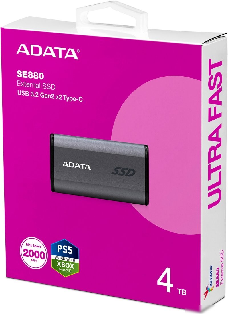 Внешний накопитель ADATA Elite SE880 4TB AELI-SE880-4TCGY