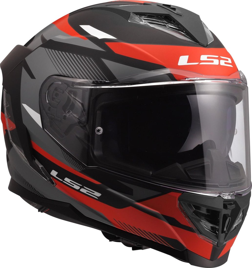 Мотошлем LS2 FF818 Storm III Komai (S, черный/красный)