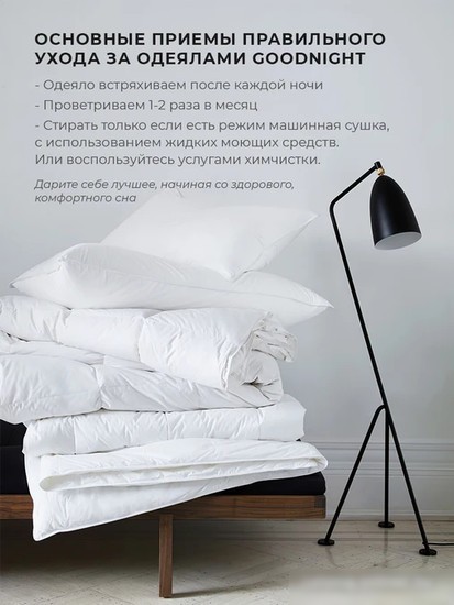 Одеяло GoodNight Organic 172x205 OOT300dv (овечья шерсть/тик)