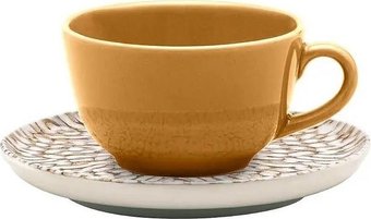 Чашка с блюдцем Oxford Flat Shape Leopardita 136338 AO04-1C04