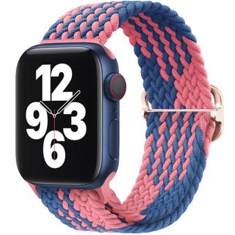 Ремешок Rumi Wick из плетеного нейлона для Apple Watch 38/40/41mm (розово-синий)