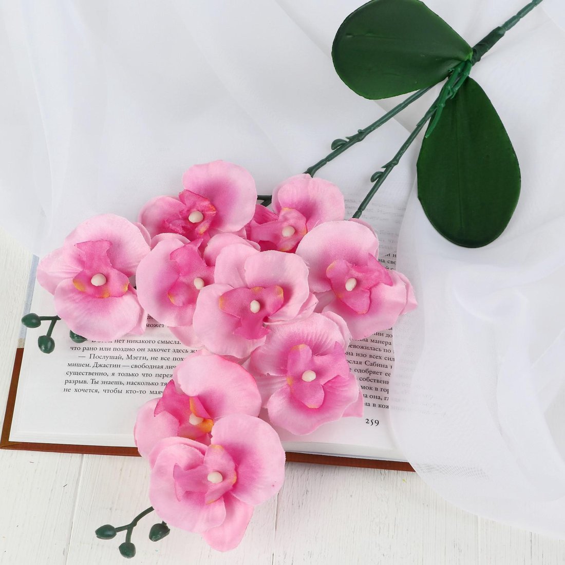 Искусственный цветок Poetry in flowers Орхидея Фаленопсис мультифлора 2337924