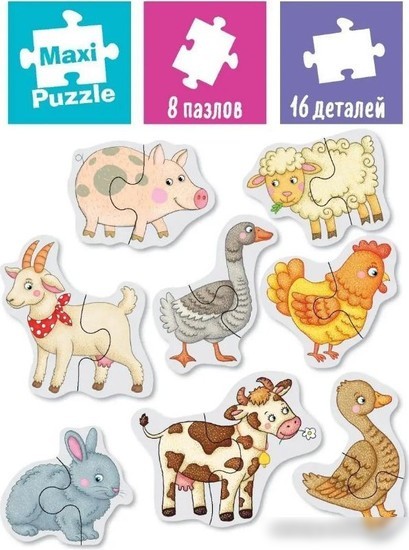 Развивающая игрушка Айрис-Пресс IQ деревянный. Животные на ферме 2+ 9785811282418