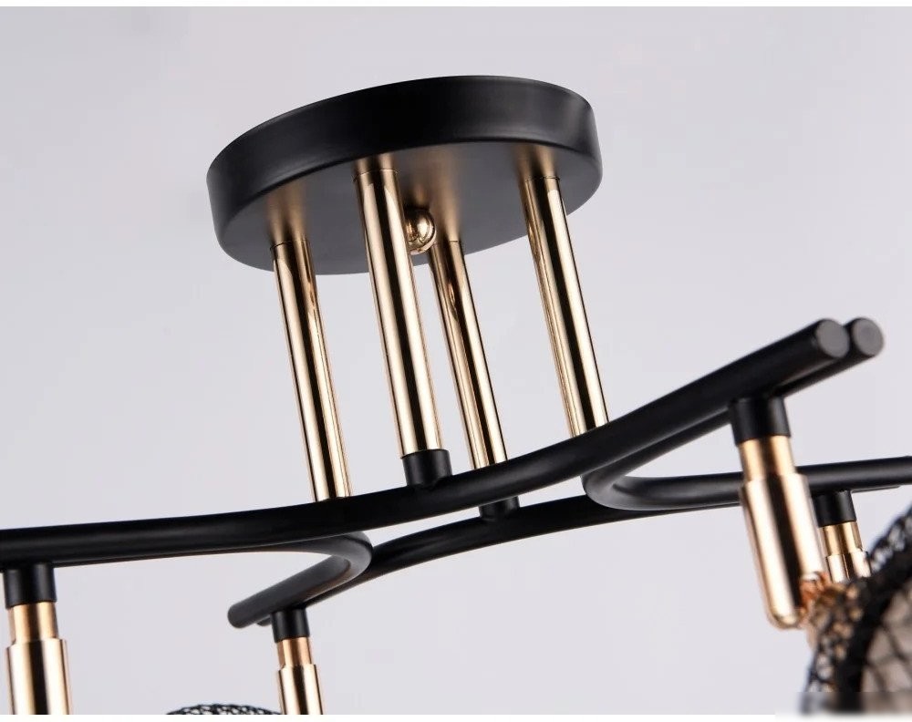 Люстра средней высоты Ambrella light Traditional TR80177/4 BK/FGD (черный/золото)