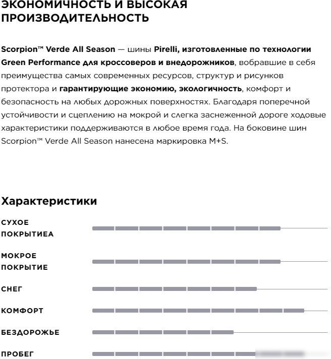Всесезонные шины Pirelli Scorpion Verde All Season SUV 265/65R17 112H