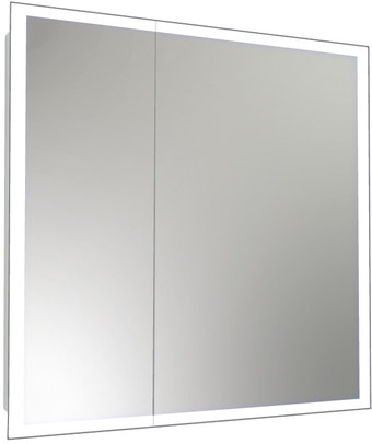Континент Шкаф с зеркалом Reflex Led 80x80 (с датчиком движения)