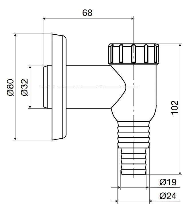 Сифон Slovarm T-750GP DN32