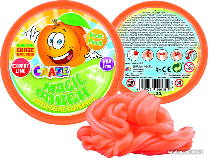Тесто для лепки Craze Magic Dough Попрыгунчик Фруктовая фантазия Персик 35368.D (оранжевый) Тесто для лепки Craze Magic Dough Попрыгунчик Фруктовая фантазия Персик 35368.D (оранжевый)