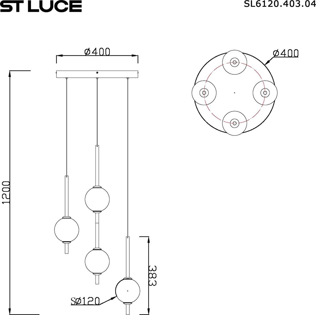 Подвесная люстра ST Luce SL6120.403.04