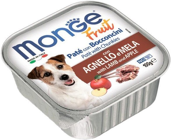 Сухой корм для собак Monge Fruit с ягненком и яблоком, ламистер (100 г)
