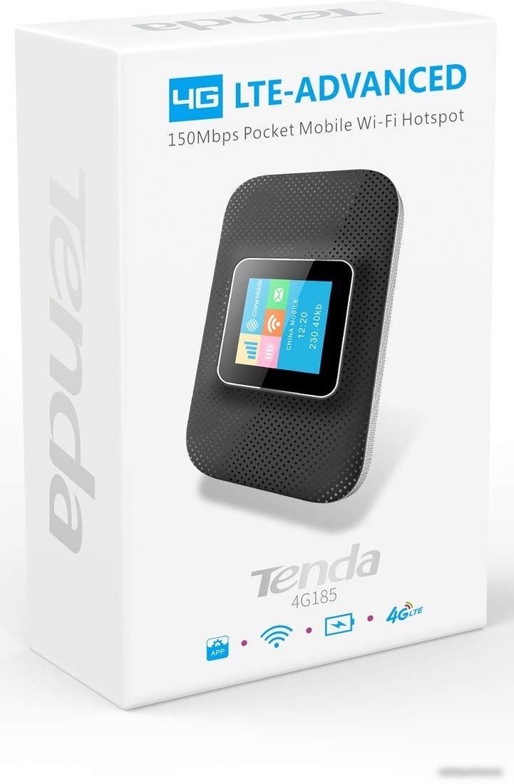 Мобильный 4G Wi-Fi роутер Tenda 4G185 (черный)