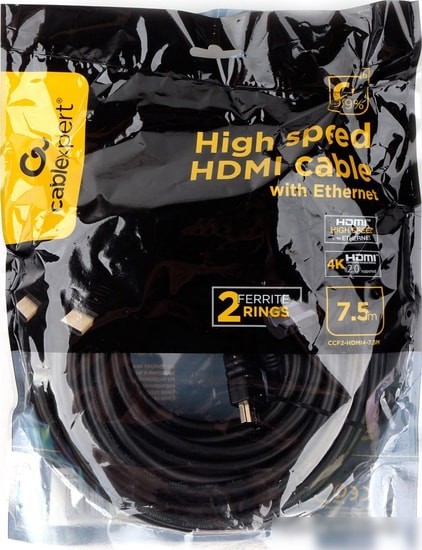 Кабель Gembird CCF2-HDMI4-7.5M (7.5 м, черный)