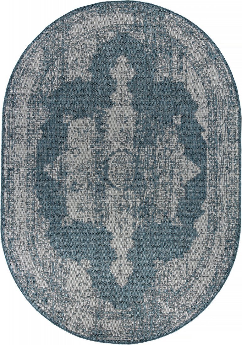 Циновка Merinos Kair S129-OVAL-BLUE (1х2)