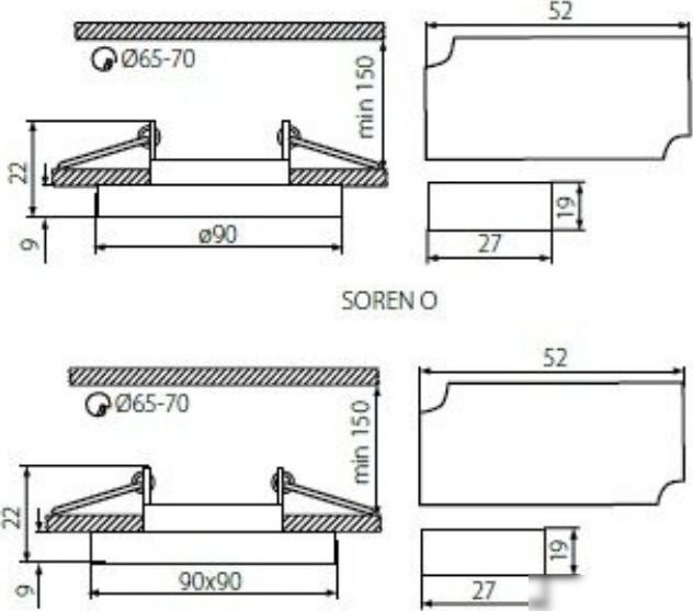 Точечный светильник Kanlux Soren O-BL 24411