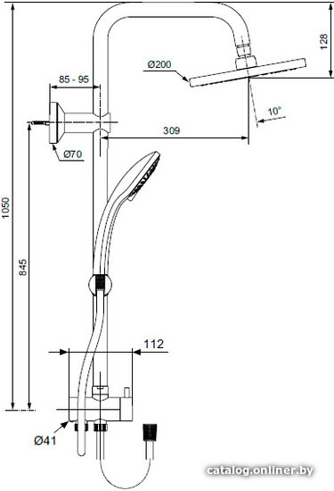 Душевая система Ideal Standard IdealRain Eco [A6281AA]