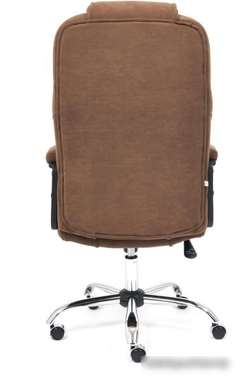 Кресло TetChair Бергамо хром (флок, коричневый)