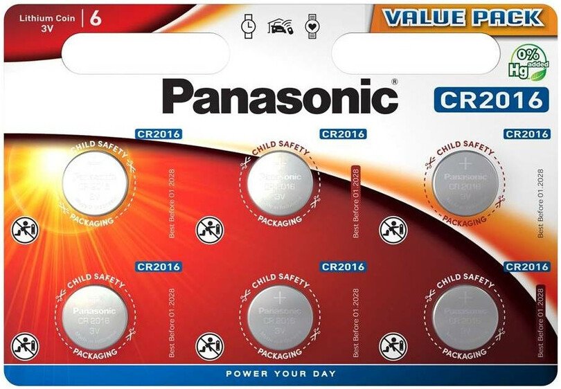 Батарейка Panasonic CR2016 CR-2016EL/6BW (4 шт) Батарейка Panasonic CR2016 CR-2016EL/6BW (4 шт)