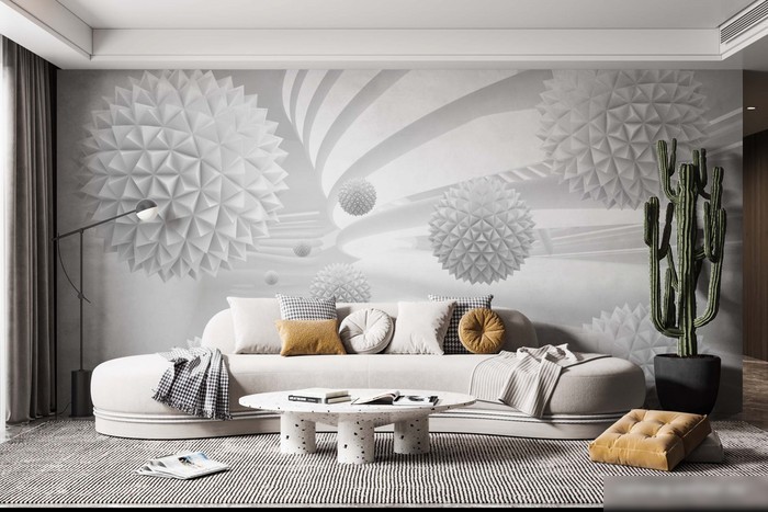 Фотообои ФабрикаФресок 3D Шары светлые 085265 (500x265)