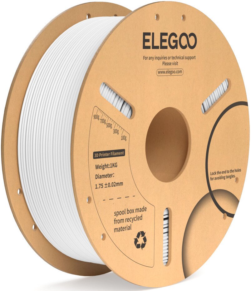 Филамент Elegoo PLA+ (1.75 мм, 1 кг, белый) Филамент Elegoo PLA+ (1.75 мм, 1 кг, белый)