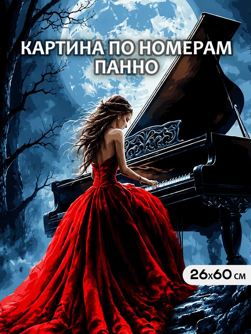 Картина по номерам Молли Лунная соната 26x60 HRM0127