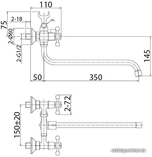 Смеситель Milardo Duplex DUPSB02M10