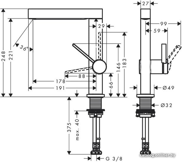 Смеситель Hansgrohe Finoris 76060000