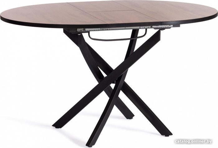 Кухонный стол TetChair Manzana 100x100+30x75 (дуб вотан/черный)