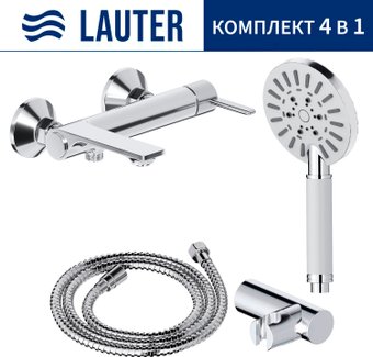Смеситель Lauter Velvet 21СК6696С с лейкой Relexa Nevada 21S10146