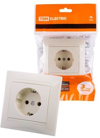 Розетка TDM Electric Лама SQ1815-0123 (слоновая кость)