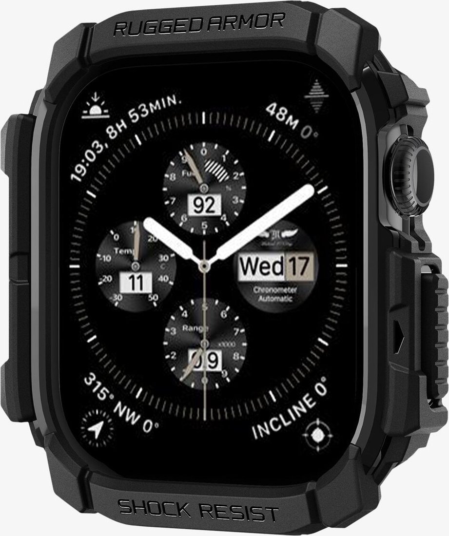 Чехол Spigen Rugged Armor для Apple Watch 10 42 мм ACS08585 (черный)